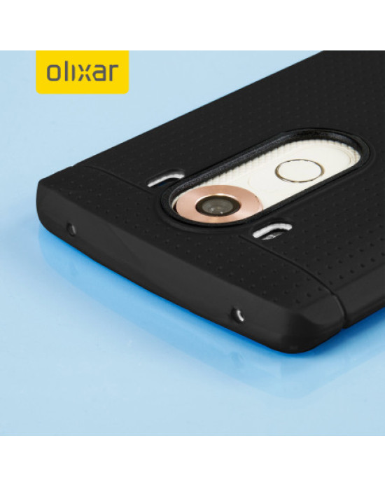 Olixar FlexiShield Dot LG V10 Case - Black