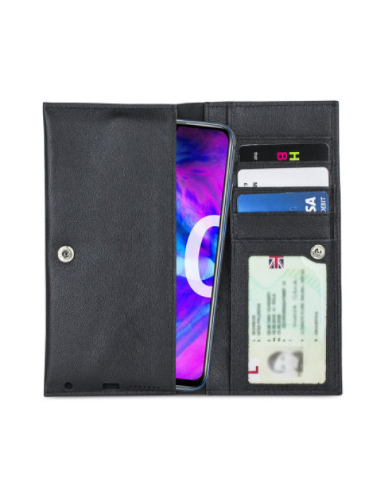 Olixar Primo Genuine Leather Honor 20 Lite Wallet Case - Black