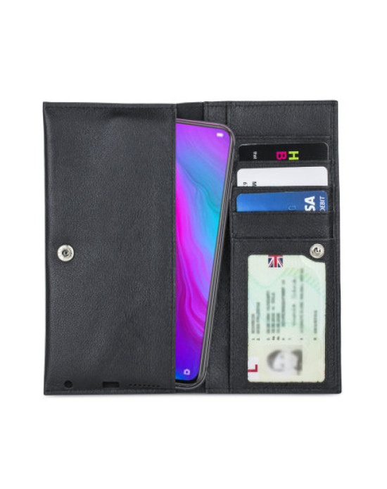 Olixar Primo Genuine Leather Oppo Reno 10x Zoom Wallet Case - Black
