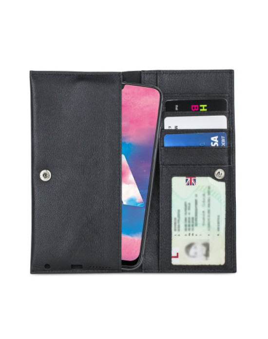 Olixar Primo Genuine Leather Samsung Galaxy M30 Wallet Case - Black