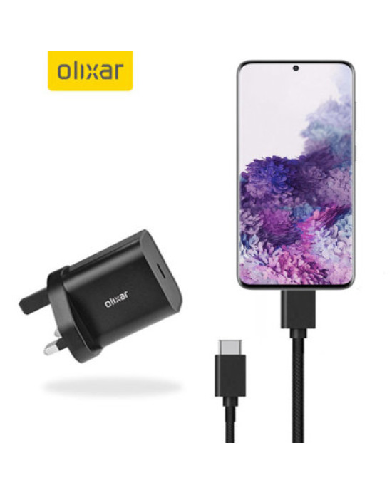 Olixar Samsung Galaxy S20 Plus 18W USB-C Fast Charger & 1.5m Cable