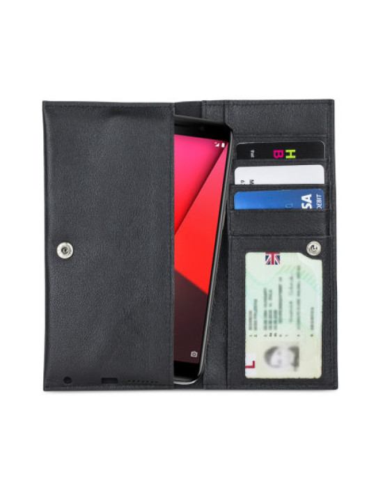Olixar Primo Genuine Leather Vodafone Smart N9 Wallet Case - Black
