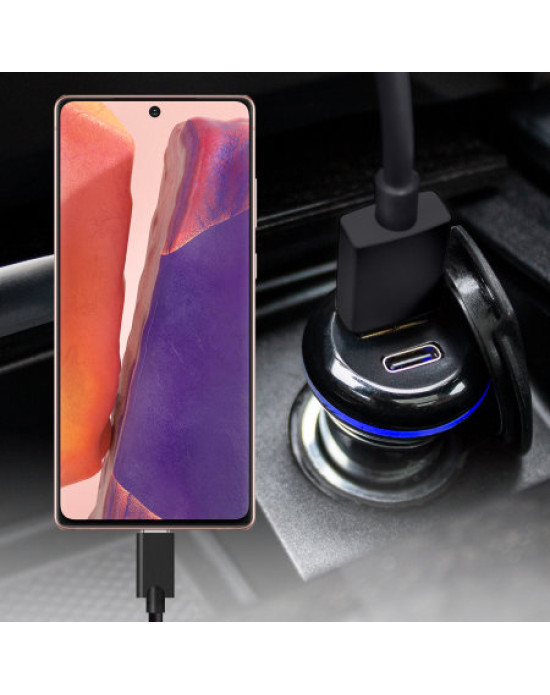 Olixar Samsung Note 20 Fast Car Charger With USB-C PD & QC 3.0- 36W