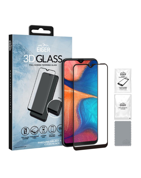 Eiger 3D GLASS Full Screen Tempered Glass Screen Protector for Samsung Galaxy A2