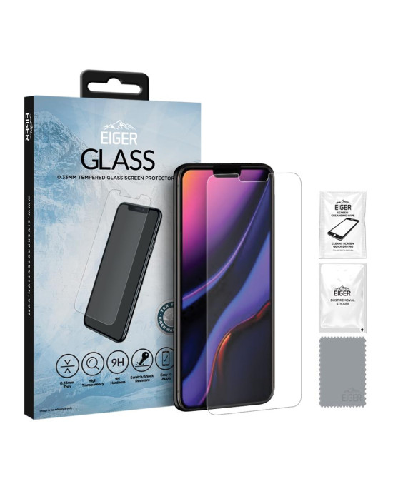 Eiger GLASS Tempered Glass Screen Protector for Apple iPhone 11 Pro Max/XS Max  