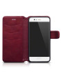 Terrapin Huawei P10 Faux Leather Wallet Case + Stand Function - Red White Stitch