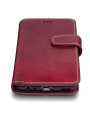 Terrapin Huawei P10 Faux Leather Wallet Case + Stand Function - Red White Stitch
