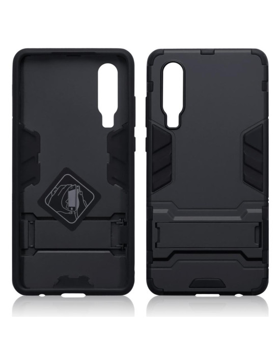 Terrapin Huawei P30 Dual Layer Armour Case + Stand - Black