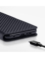 Terrapin Nokia 6.1 PLUS/X6 Ultra Slim Faux Leather Wallet Case - Black Carbon Fi