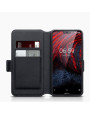 Terrapin Nokia 6.1 PLUS/X6 Ultra Slim Genuine Leather Wallet Case - Black