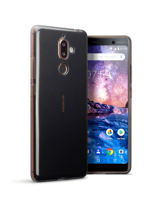 Terrapin Nokia 7 Plus Slim Gel Case - Smoke Black