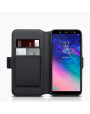 Terrapin Samsung Galaxy A6 2018 Ultra Slim Faux Leather Wallet Case - Black Carb