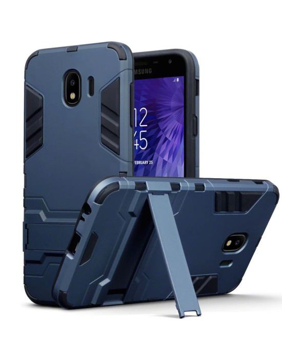Terrapin Samsung Galaxy J4 2018 Dual Layer Impact Armour Stand Case - Blue