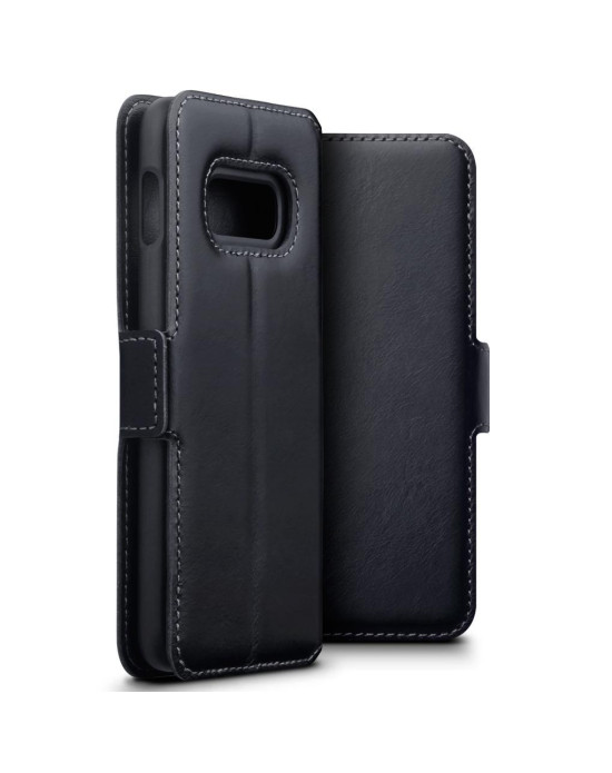 Terrapin Samsung Galaxy S10e Ultra Slim Genuine Leather Wallet Case - Black