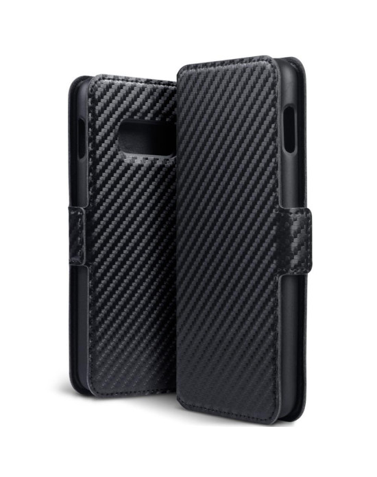 Terrapin Samsung Galaxy S10e Ultra Slim PU Leather Wallet Case - Black Carbon Terrapin Samsung Galaxy S10e Ultra Slim PU Leather Wallet Case - Black Carbon