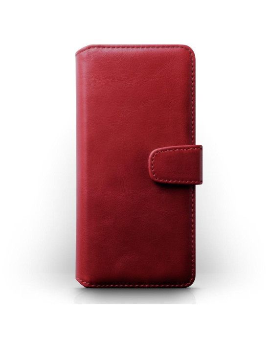 Terrapin Real Leather Wallet Case for Samsung Galaxy A01 - Red