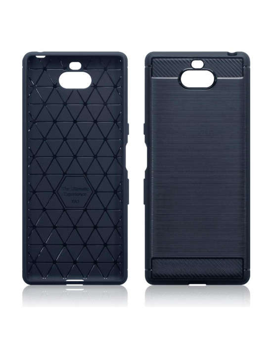 Terrapin Sony Xperia 10 Carbon Fibre Design Slim Gel Case - Blue