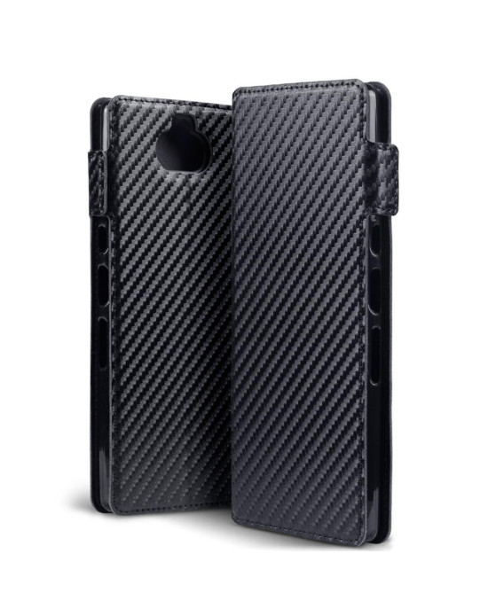 Terrapin Sony Xperia 10 Plus Ultra Slim PU Leather  Wallet Case - Black Carbon T