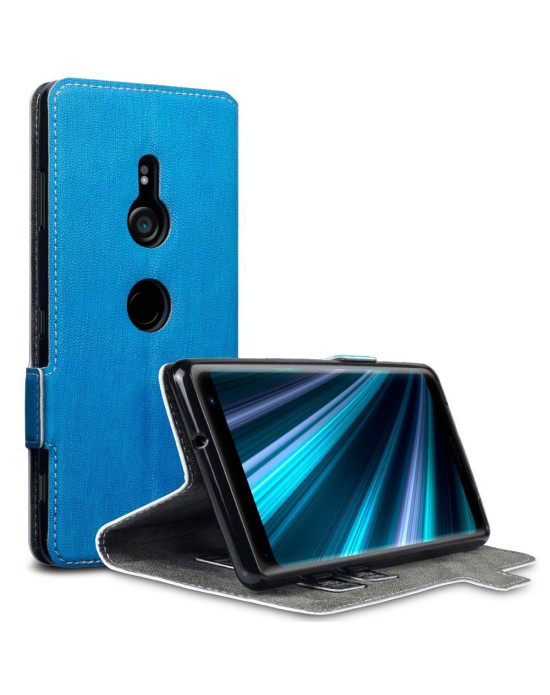Terrapin Sony Xperia XZ3 Ultra Slim Faux Leather Wallet Case - Light Blue